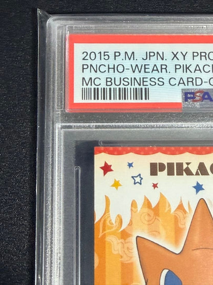 PSA 10 2015 Pokemon XY Promo Pikachu Mega Charizard Y Poncho Business Card3