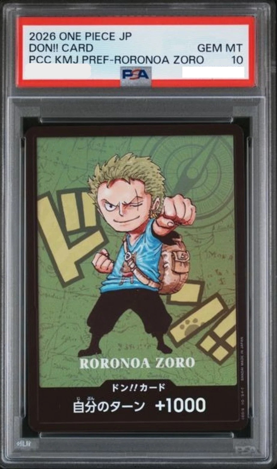 PSA 10 Zoro ONE PIECE Premium Card Collection Kumamoto Special Flagship 2026 JP0