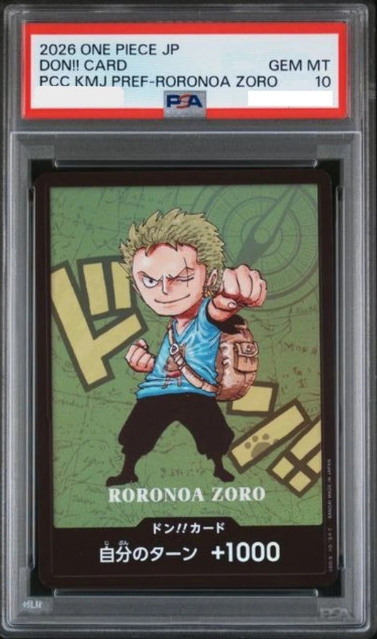PSA 10 Zoro ONE PIECE Premium Card Collection Kumamoto Special Flagship 2026 JP0