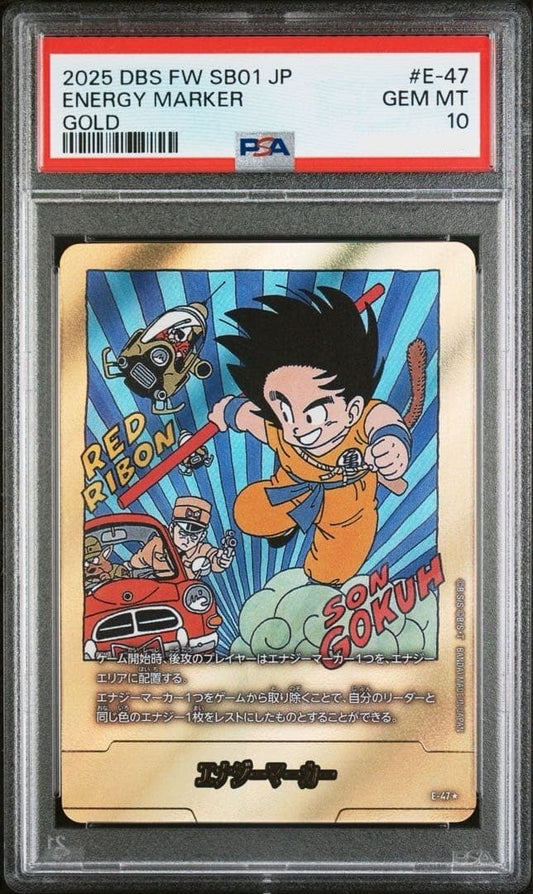 PSA 10 Energy Marker Gold #E-47 Dragon Ball Fusion World Japanese TCG Card1