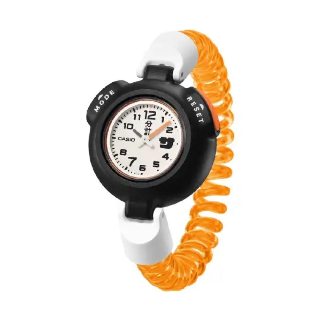 CASIO SAN 100H 7BJR Sauna Watch Free size Resin band Orange Color Japan NEW3