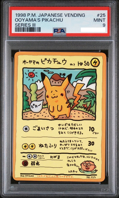 PSA 9 Ooyama Pikachu No.25 #25 Series III Promo Vending Japanese Pokemon Card1
