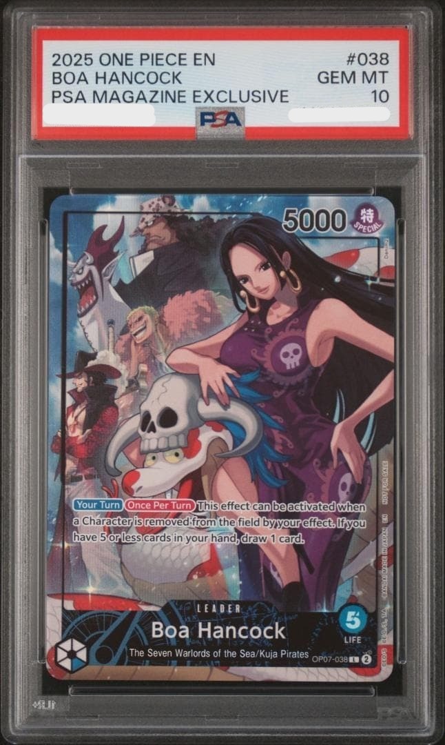 PSA10 One Piece Hancock English Promo Card OP07 038 PSA Magazine Exclusive0
