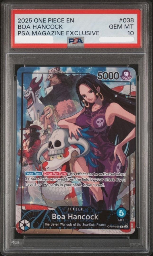 PSA10 One Piece Hancock English Promo Card OP07 038 PSA Magazine Exclusive0