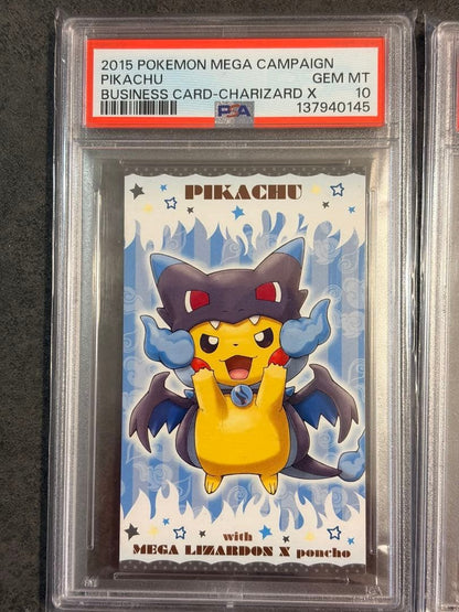 PSA 10 Pokemon 2015 JPN Pikachu Mega Charizard X Y Poncho Card SEQ Set of 42