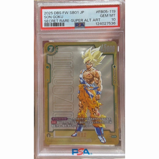 PSA 10 Son Goku FB05-119 SCR Dragon Ball Fusion World MANGA BOOSTER 01 Japanese1