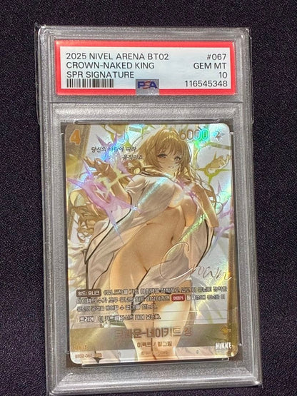 PSA 10 Crown Naked King SPR Signatur Nikke Nivel Arena Goddess of Victory Signed1