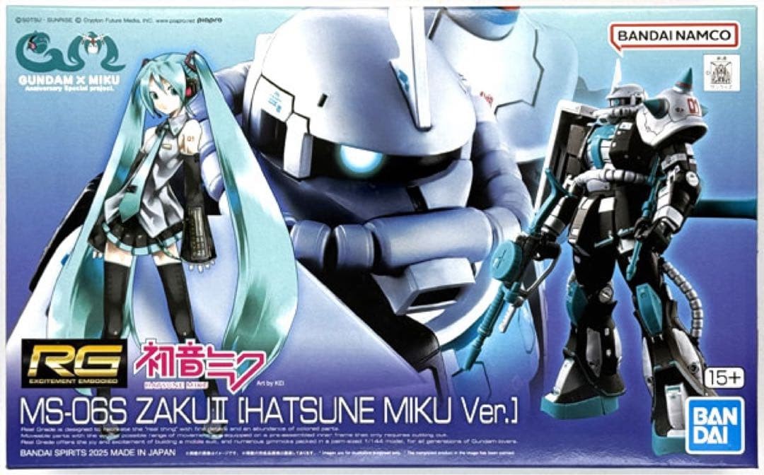 RG 1/144 MS06S Zaku II Hatsune Miku Ver. Premium Bandai Limited Model Kit NEW0