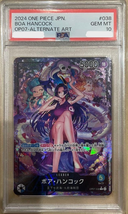PSA10 Boa Hancock Alt Art OP07038 500 Years in the Future One Piece Card JP0