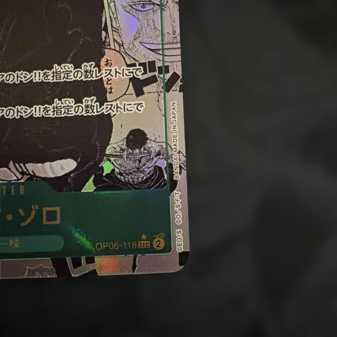 Roronoa Zoro OP06118 SEC Comic Parallel Manga Alt Art ONE PIECE Card Japanese5
