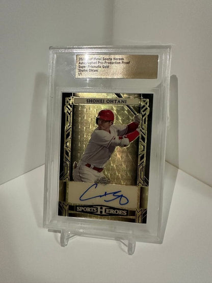 2024 Leaf Metal Sports Heroes Shohei Ohtani Auto Super Prismatic Gold 1/11