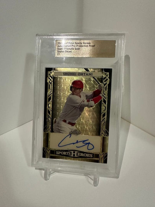 2024 Leaf Metal Sports Heroes Shohei Ohtani Auto Super Prismatic Gold 1/11