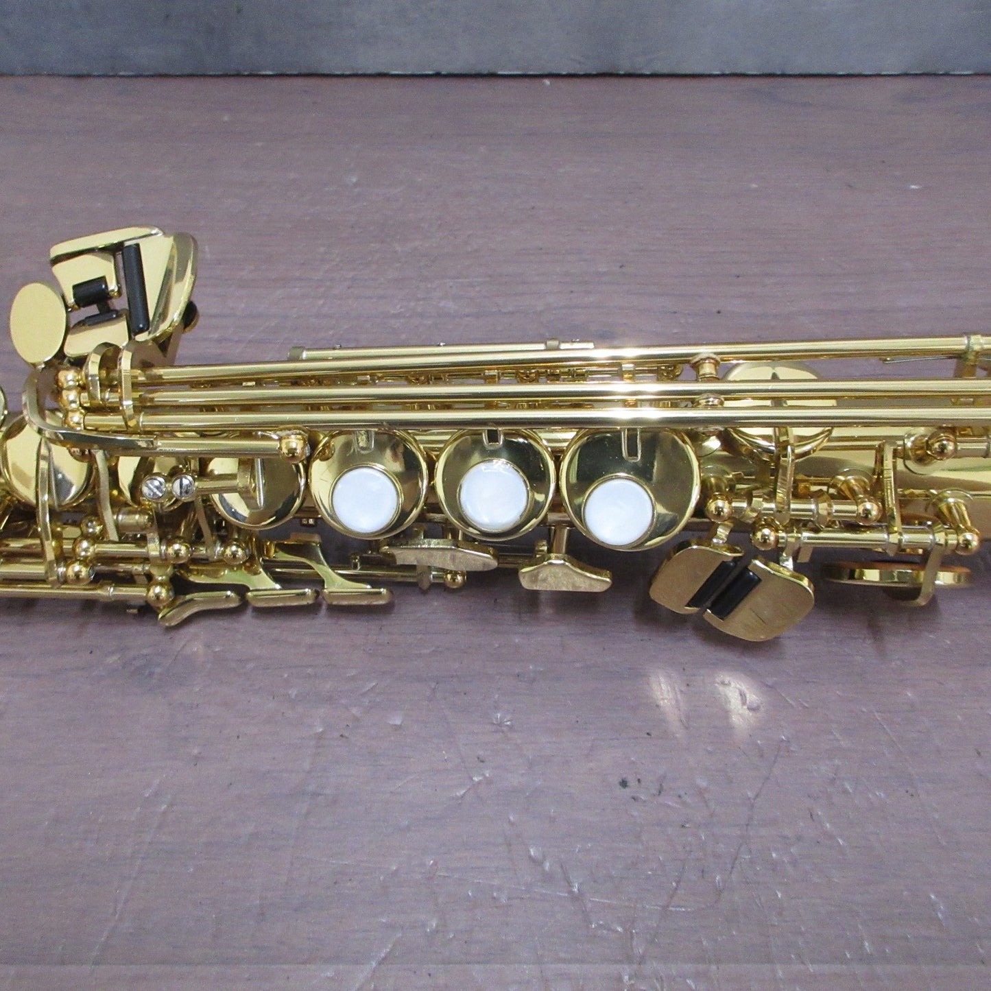 YAMAHA YSS-475 Soprano Saxophone with Hard Case #001748 Excellent USED4