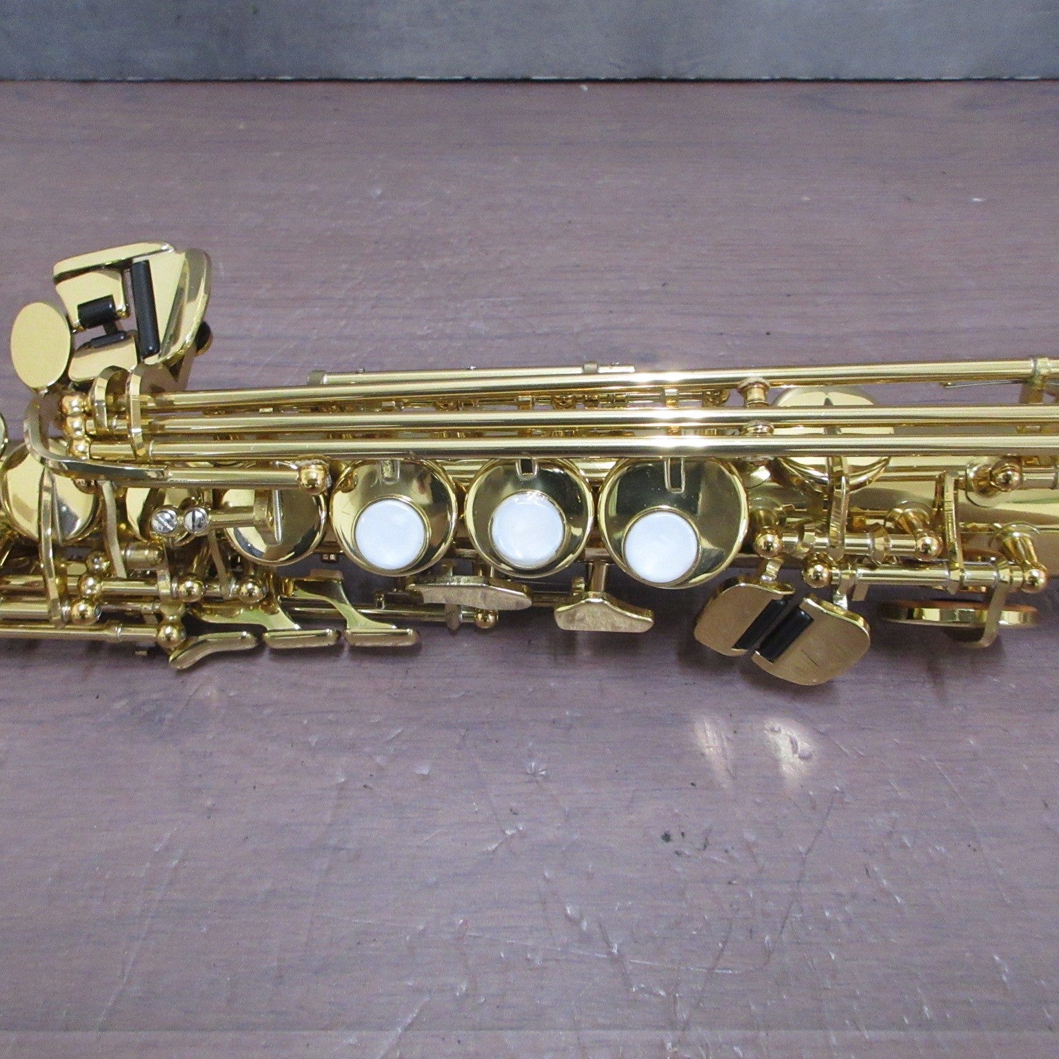 YAMAHA YSS-475 Soprano Saxophone with Hard Case #001748 Excellent USED4