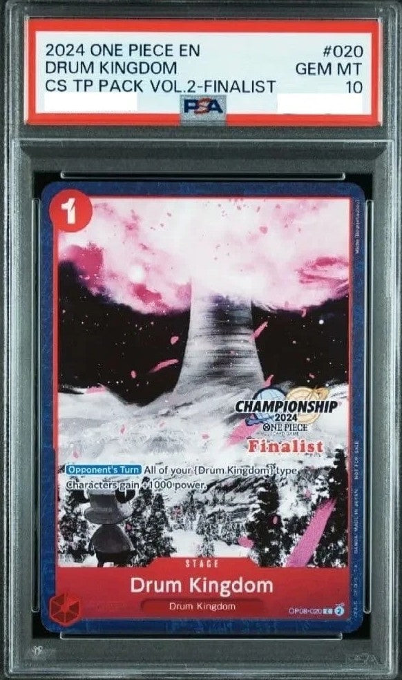 PSA 10 Drum Kingdom C OP08-020 Championship 2024 Finalist Card ONE PIECE English1
