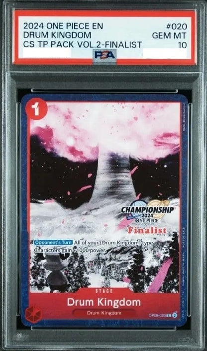 PSA 10 Drum Kingdom C OP08-020 Championship 2024 Finalist Card ONE PIECE English1