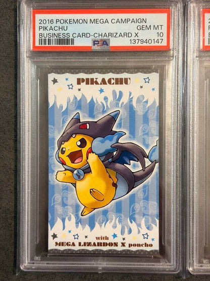 PSA 10 Pokemon 2015 JPN Pikachu Mega Charizard X Y Poncho Card SEQ Set of 44