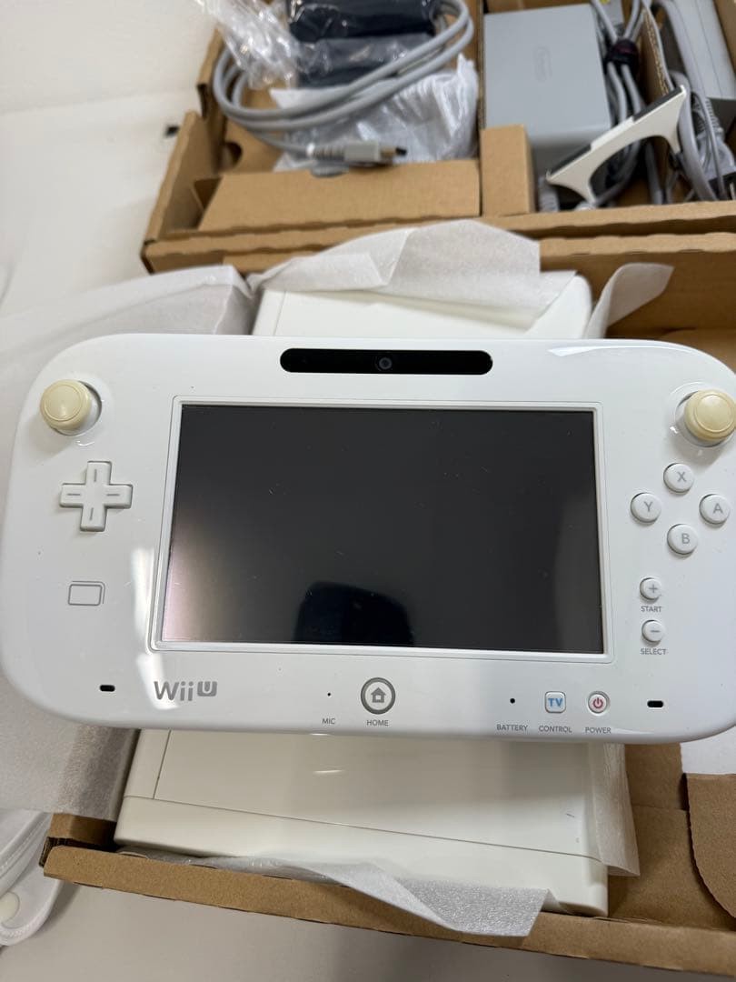 Nintendo Wii U Premium Set White 32GB Console GamePad Tested Working Japan5