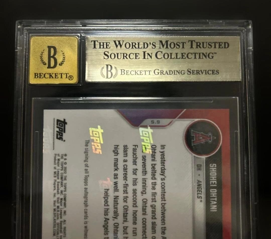 BGS 9.5 Shohei Ohtani 2022 Topps Now Autograph Card #155B /49 Auto 105