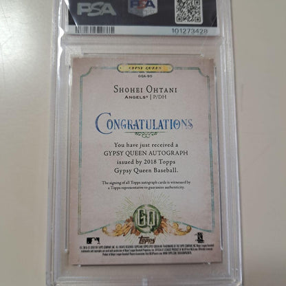 PSA 7 2018 Topps Gypsy Queen Shohei Ohtani RC Auto Rookie #GQA50 MINT2