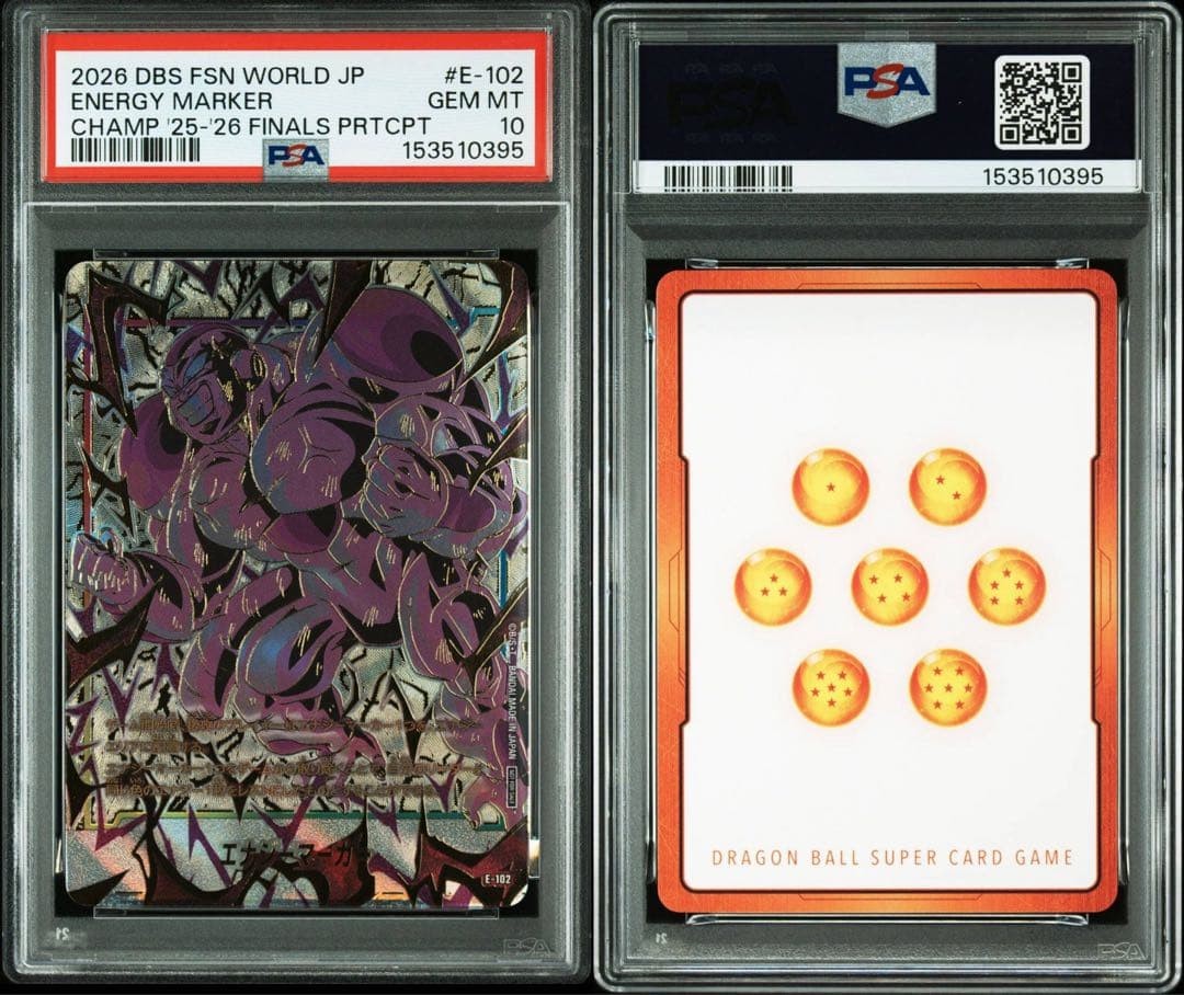 PSA 10 Dragon Ball Super Fusion World JP Finals Energy Marker E-101 E-102 E-1038