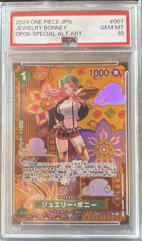 PSA 10 Jewelry Bonney Alternate Art One Piece 2024 OP08 Japanese SP ST02007 C 0