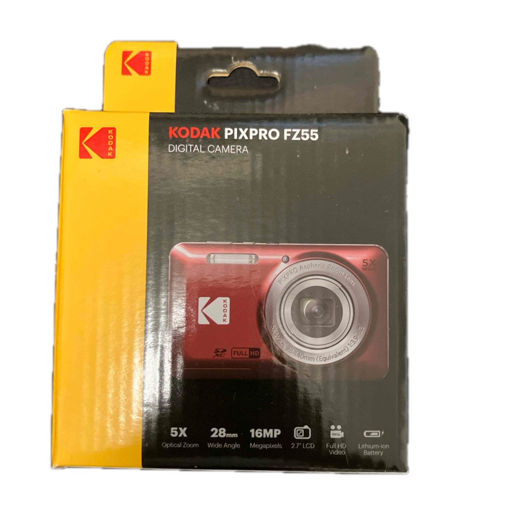 Kodak PIXPRO FZ55 Digital Camera 16MP 5x Zoom Red with Original Box NEW0