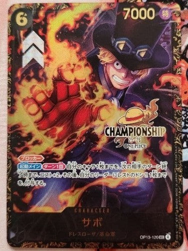 One Piece Card Sabo OP13-120 SEC Championship 25-26 Promo Japanese0