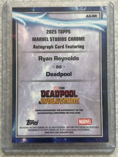 2025 Topps Chrome Marvel Deadpool Wade Wilson Ryan Reynolds Auto Card1