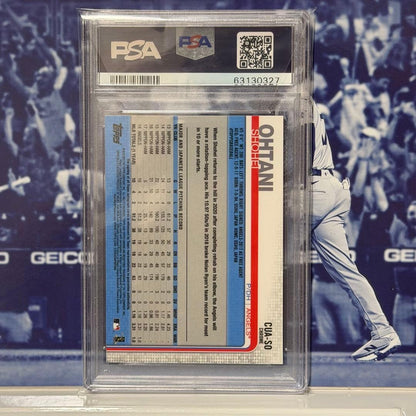 PSA 9 Shohei Ohtani Topps Chrome Update Autographs #SO On-Card Auto 2019 Mint2