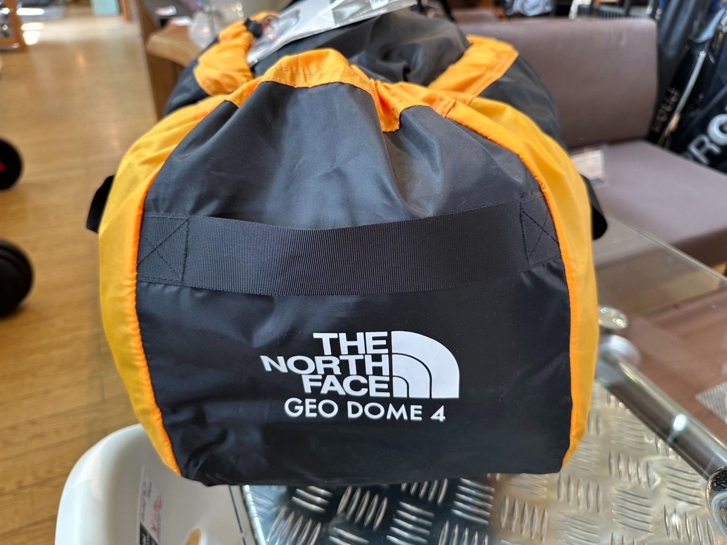 THE NORTH FACE Geodome 4 Tent Outdoor Camp Gear Saffron Yellow Color NV22311 NEW8