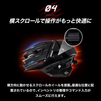 Mad Catz M.M.O. 7+ Gaming Mouse 21Buttons Wired Wireless MM10NHINBL0000J NEW4