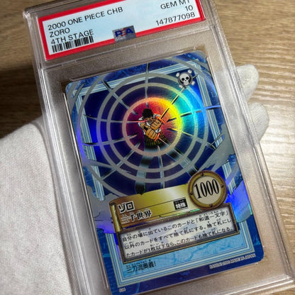 PSA 10 Zoro Sanzen Sekai Holo S34 One Piece Hyper Battle Carddass 2000 JP4