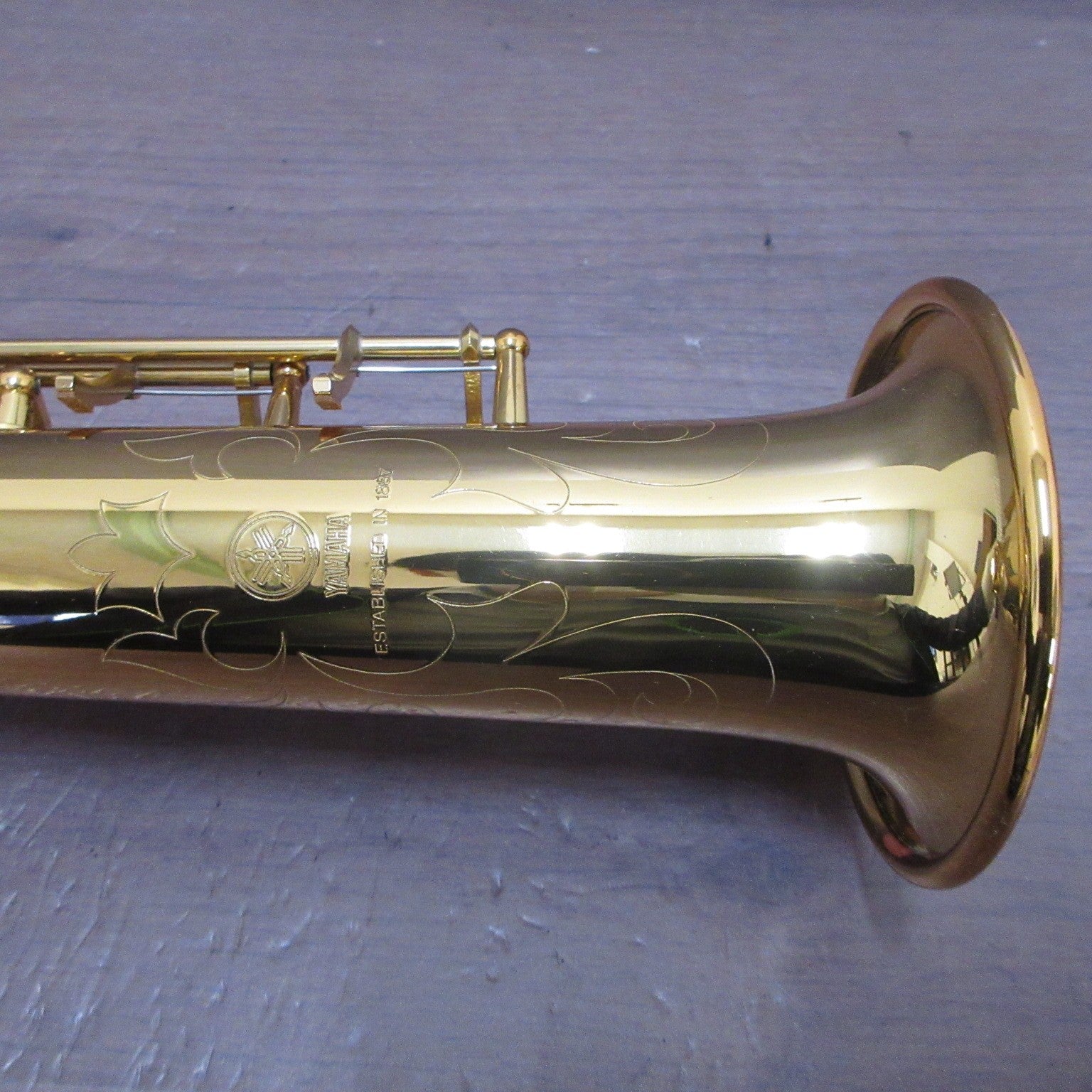 YAMAHA YSS-475 Soprano Saxophone with Soft Case #023082 Excellent USED10