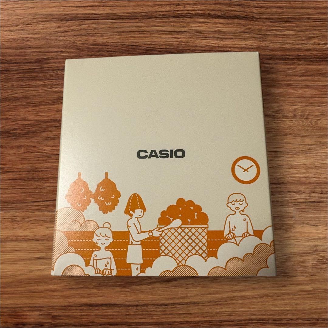 CASIO SAN 100H 7BJR Sauna Watch Free size Resin band Orange Color Japan NEW1