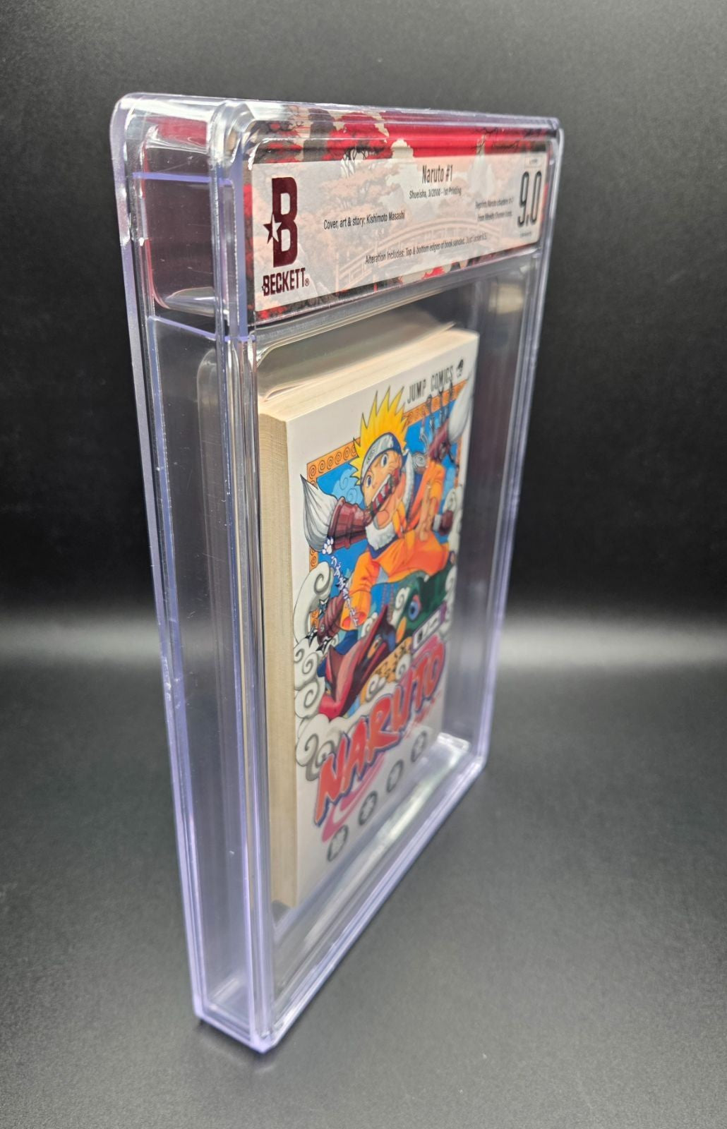 BGS 9.0 NARUTO Vol. 1 1st Printing Japanese Graded Manga JUMP Comics 2000 Obi8