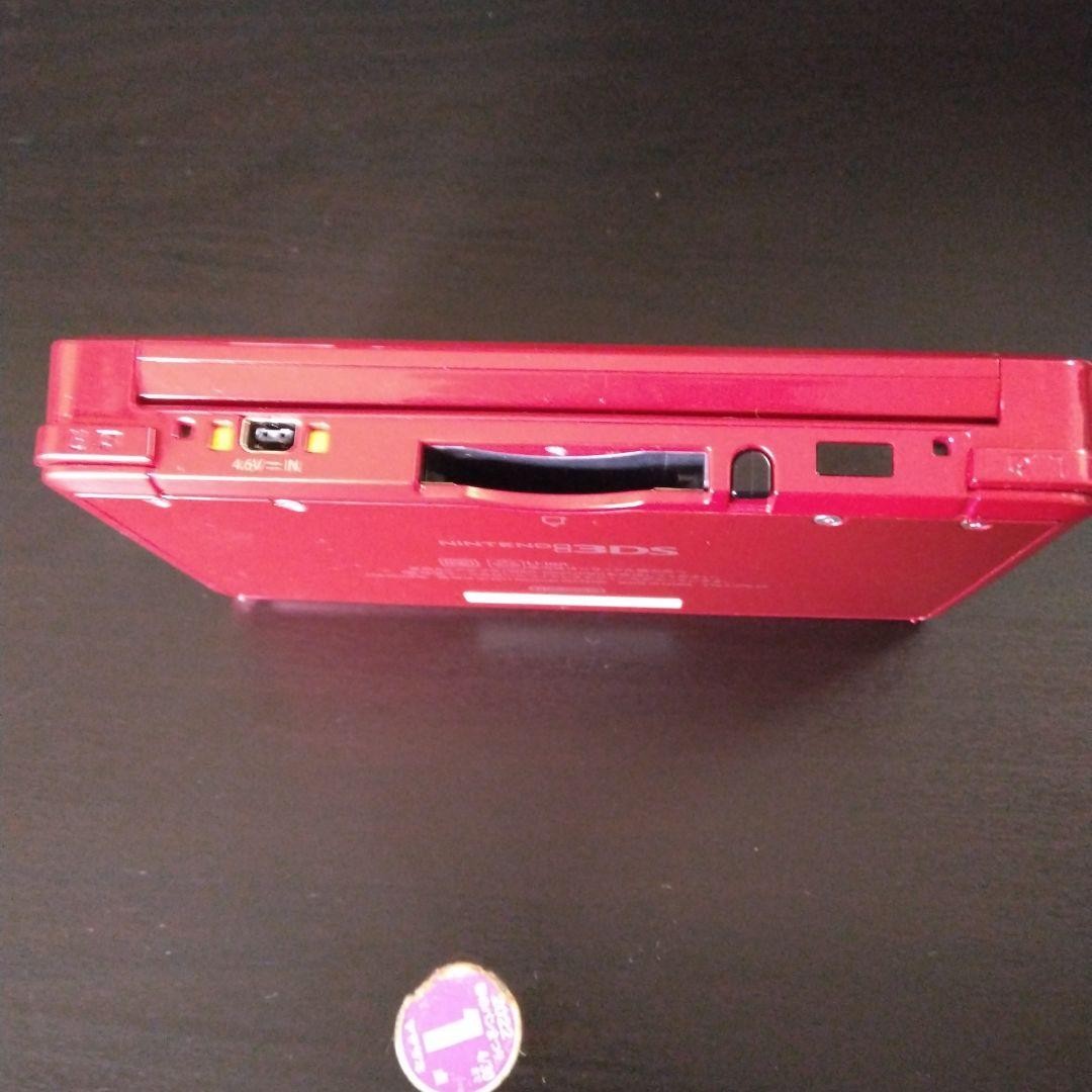 Nintendo 3DS Metallic Red Game Console Stylus Excellent with Charger BOX USED4