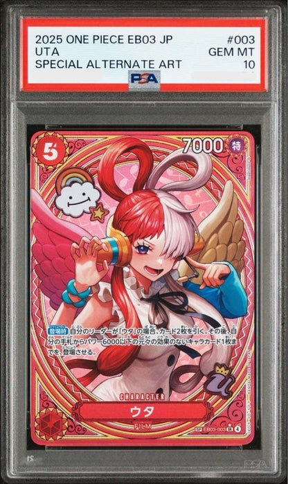 PSA 10 Uta EB03003 SP SR Parallel Heroines edition Japanese ONE PIECE Card0