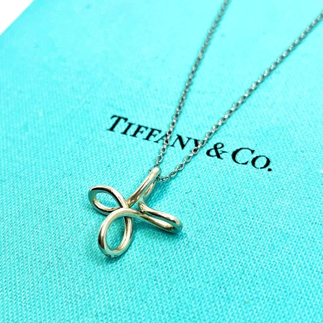TIFFANY & Co. Infinity Cross Necklace Pendant Silver 925 USED13