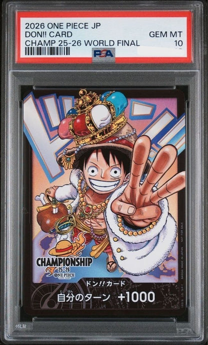 PSA 10 2026 ONE PIECE CARD JP DON!! CARD CHAMP 25-26 WORLD FINAL1