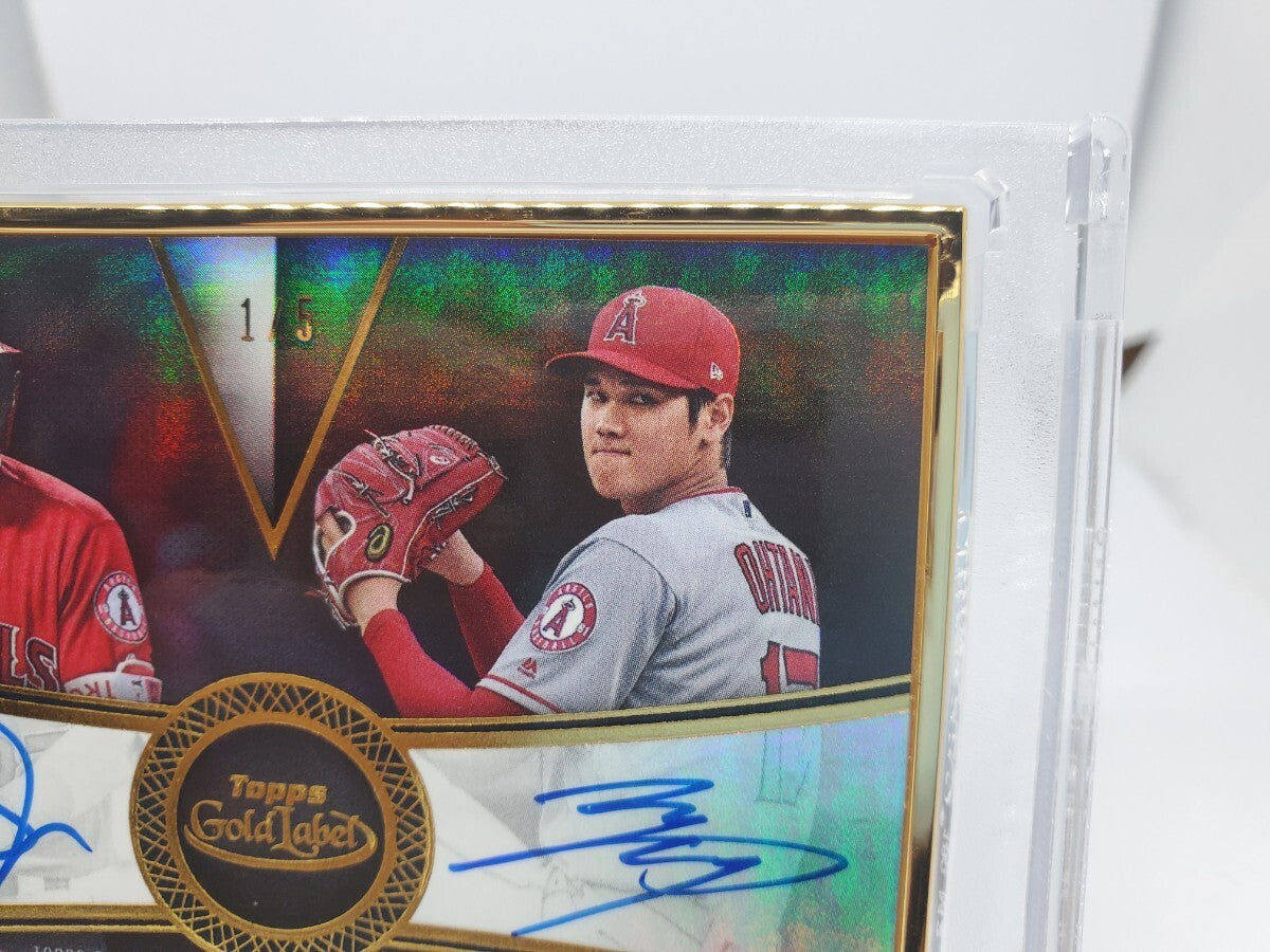 2019 Topps 1/5 Gold Label Dual Auto Shohei Ohtani and Mike Trout Angels Japan4