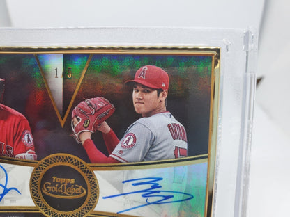 2019 Topps 1/5 Gold Label Dual Auto Shohei Ohtani and Mike Trout Angels Japan4