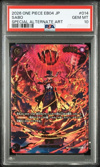 PSA 10 Sabo PRB02-014 SR EGGHEAD CRISIS EB04 ONE PIECE Card Japanese 20261