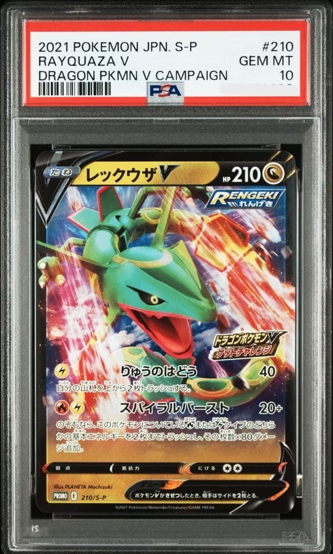 PSA 10 Rayquaza V 210/S-P Dragon Campaign Pokemon Card Game Japanese1