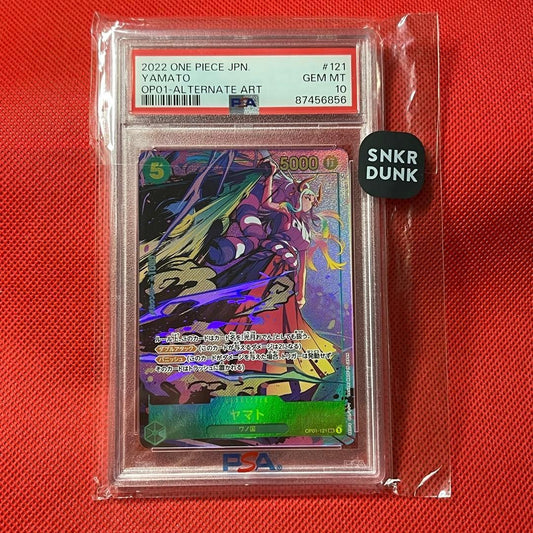 PSA10 Yamato Alt Art OP01-121 SEC ROMANCE DAWN ONE PIECE Card Japanese 20221