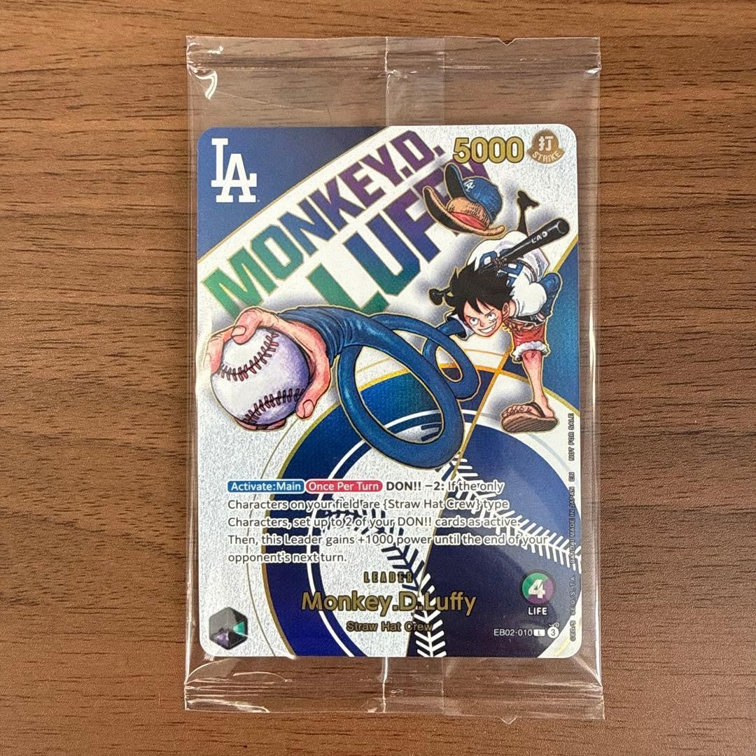 ONE PIECE × Los Angeles Dodgers SEALED Monkey D. Luffy EB02-010 English Sealed1