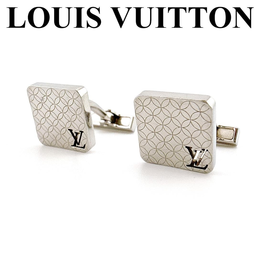Louis Vuitton M65043 ChampsÉlysées Cufflinks  Silver Excellent Condition USED0