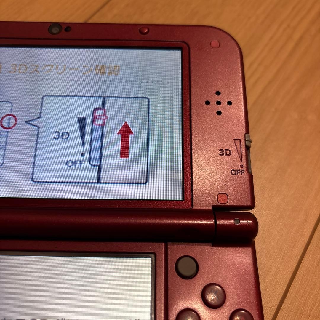 New Nintendo 3DS XL LL Metallic Red Console with box Charger USED2