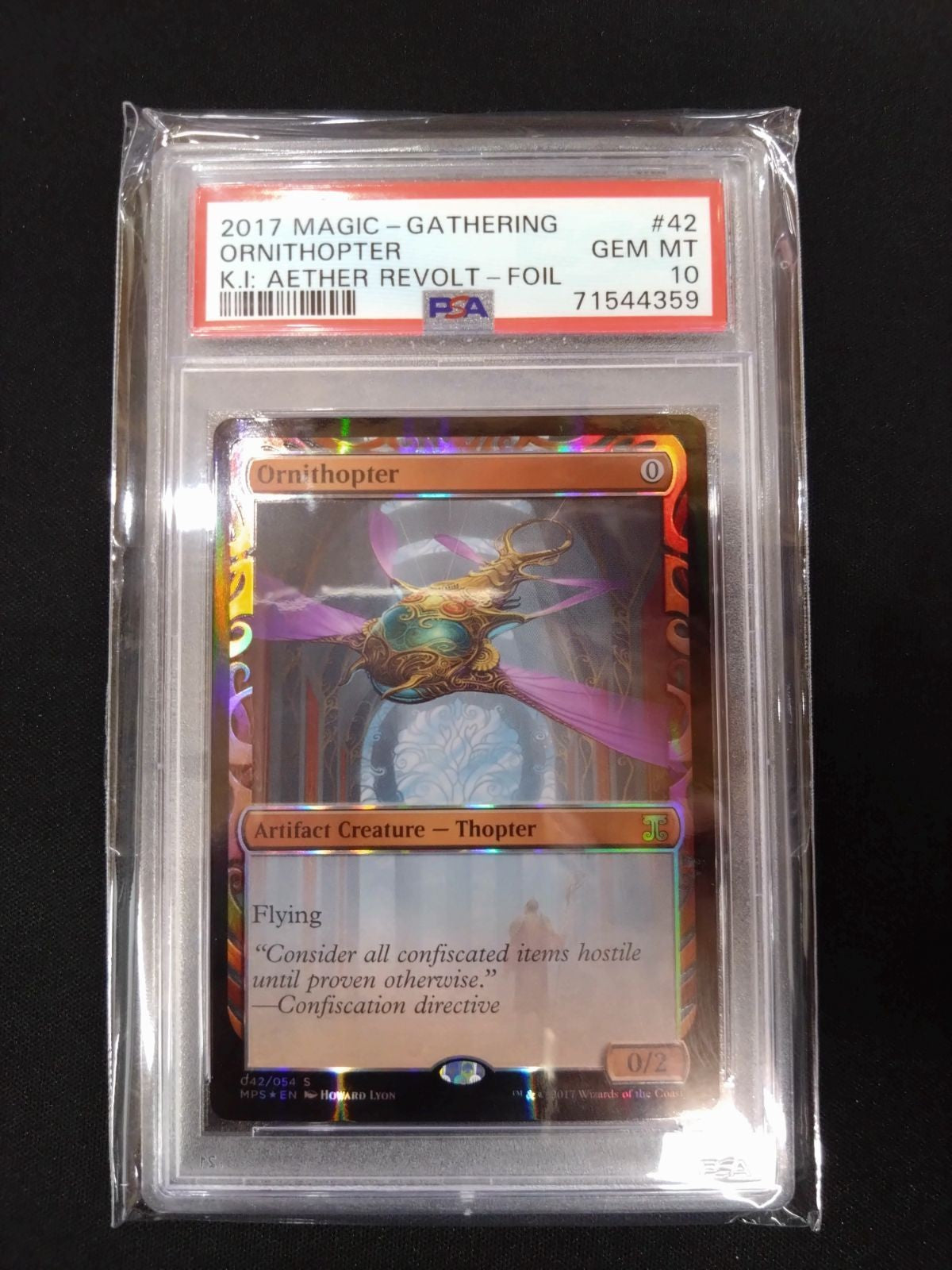 MTG Ornithopter Foil MPS Partially Glossy Appraised Item PSA 101