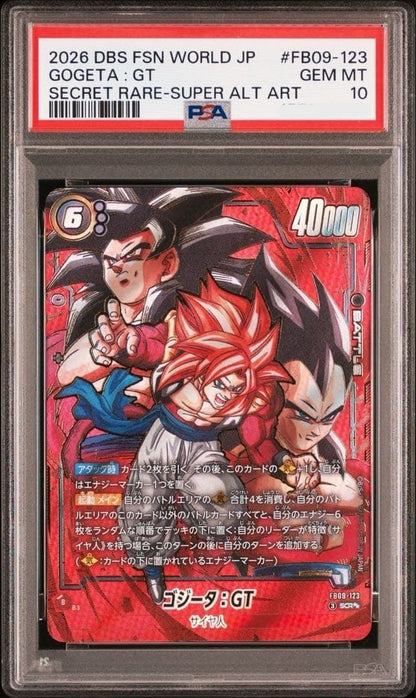 PSA10 Gogeta GT Parallel SCR☆☆ FB09-123 Fusion World Dual Revolution Dragon Ball1